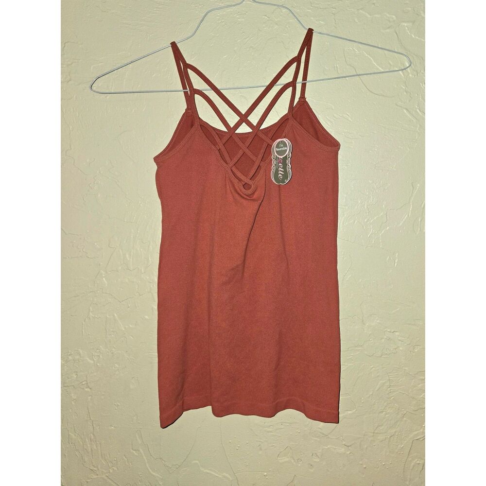Orange Womens Strappy Cami Top Suzette brand size small